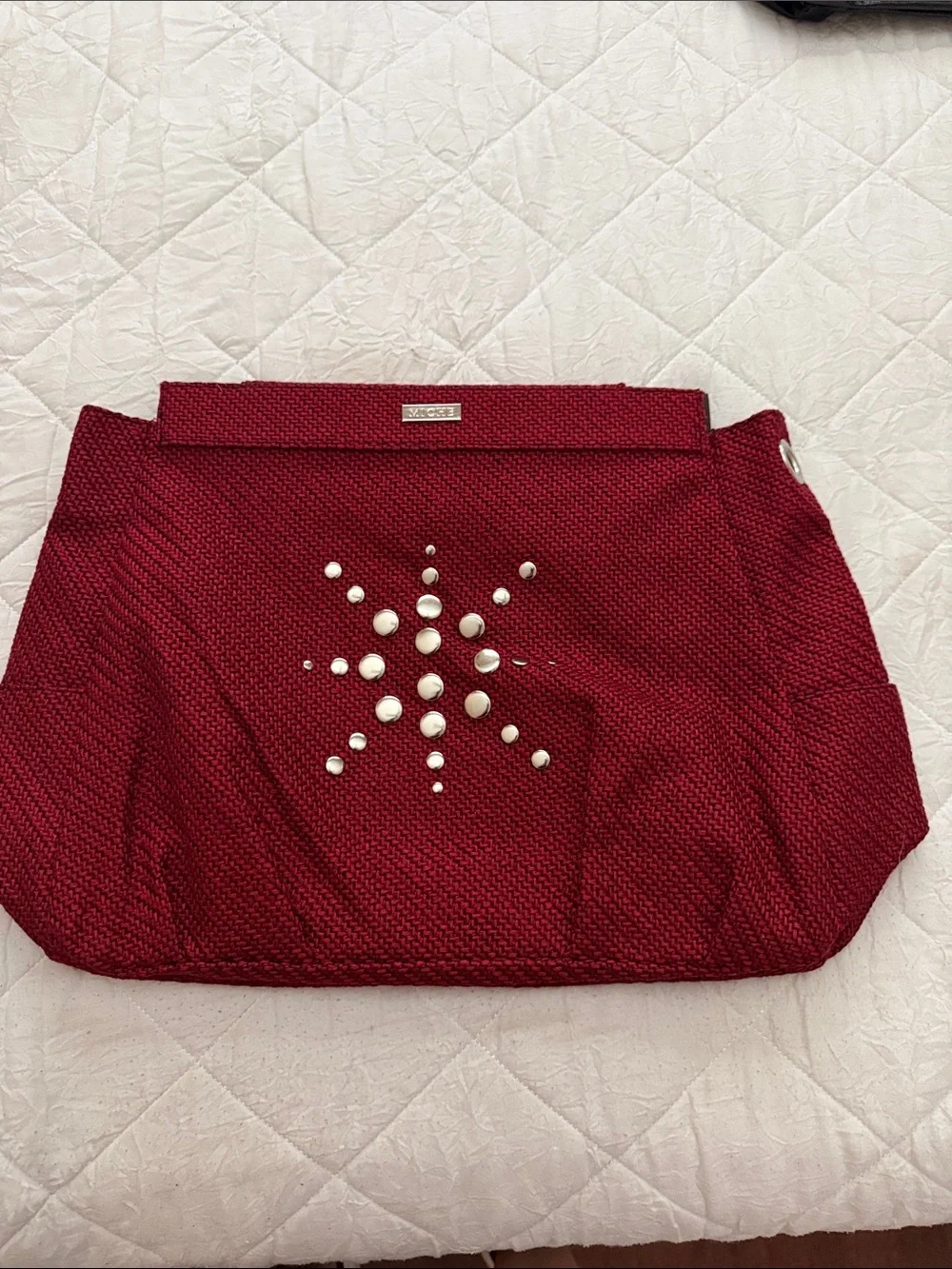 Miche Red Tote with Pearl Star Accent